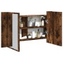 LED acrylic smoked oak bathroom mirror cabinet 80x12x45 cm by , bathroom vanities - Ref: Foro24-834951, Price: 67,51 €, Disco...