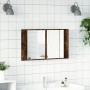 LED acrylic smoked oak bathroom mirror cabinet 80x12x45 cm by , bathroom vanities - Ref: Foro24-834951, Price: 67,51 €, Disco...