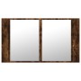 Armario espejo de baño LED acrílico roble ahumado 80x12x45 cm de , Tocadores de baño - Ref: Foro24-834951, Precio: 67,51 €, D...