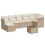 Garden sofa set with beige cushions, 8 pieces, PE rattan. by , Garden sets - Ref: Foro24-3217978, Price: 579,57 €, Discount: %