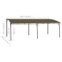 Toldo parasol de jardín gris taupe 6x3x2,55 m de , Carpas y cenadores - Ref: Foro24-312256, Precio: 358,89 €, Descuento: %