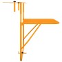 Balcony table, yellow steel, 60x40 cm by , Garden tables - Ref: Foro24-340920, Price: 50,19 €, Discount: %