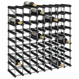 Solid black pine wood wine rack for 72 bottles by , Wine racks - Ref: Foro24-325916, Price: 132,46 €, Discount: %