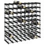 Solid black pine wood wine rack for 72 bottles by , Wine racks - Ref: Foro24-325916, Price: 132,40 €, Discount: %