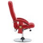 Sillón de masaje con reposapiés cuero sintético rojo de vidaXL, Sillones de masaje eléctricos - Ref: Foro24-248664, Precio: 1...