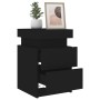 Mesita de noche con luces LED negro 35x39x55 cm de , Mesitas de noche - Ref: Foro24-836751, Precio: 73,31 €, Descuento: %