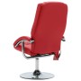 Sillón de masaje con reposapiés cuero sintético rojo de vidaXL, Sillones de masaje eléctricos - Ref: Foro24-248664, Precio: 1...