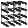 Wine rack for 12 bottles solid black pine wood by , Wine racks - Ref: Foro24-325913, Price: 29,60 €, Discount: %