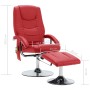 Sillón de masaje con reposapiés cuero sintético rojo de vidaXL, Sillones de masaje eléctricos - Ref: Foro24-248664, Precio: 1...