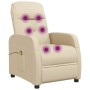 Cream fabric massage chair by , Electric massage chairs - Ref: Foro24-348382, Price: 163,86 €, Discount: %