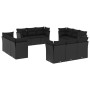 Garden sofa set 12 pieces with black synthetic rattan cushions by , Garden sets - Ref: Foro24-3217325, Price: 827,07 €, Disco...