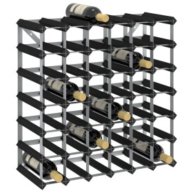 Wine rack for 42 bottles solid black pine wood by , Wine racks - Ref: Foro24-325915, Price: 80,99 €, Discount: %