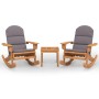 Adirondack garden furniture set 3 pieces acacia wood by , Garden sets - Ref: Foro24-3152129, Price: 472,99 €, Discount: %