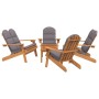 Adirondack Gartenmöbel-Set 5-teilig aus Akazienholz von , Gartensets - Ref: Foro24-3152138, Preis: 803,05 €, Rabatt: %