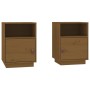 Bedside tables 2 pcs honey brown pine wood 40x34x55 cm by vidaXL, Nightstands - Ref: Foro24-818322, Price: 106,59 €, Discount: %