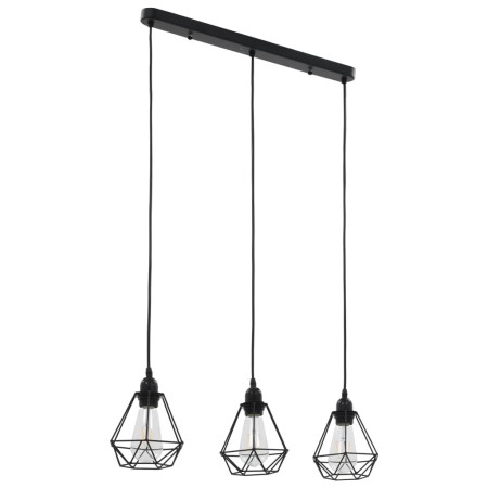 Ceiling lamp with black rhombus design 3 E27 bulbs by vidaXL, Lamps - Ref: Foro24-281633, Price: 59,79 €, Discount: %