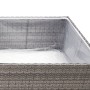 Synthetic gray rattan planter 80x80x40 cm by , Pots and planters - Ref: Foro24-319175, Price: 63,75 €, Discount: %