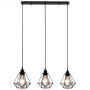 Ceiling lamp with black rhombus design 3 E27 bulbs by vidaXL, Lamps - Ref: Foro24-281633, Price: 59,79 €, Discount: %