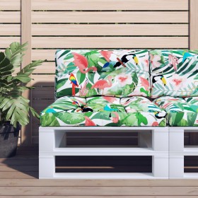 Cushions for pallet sofa 2 pieces multicolored fabric by , Cushions for chairs and sofas - Ref: Foro24-360706, Price: 57,29 €...