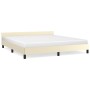 Bed frame with cream synthetic leather headboard 180x200cm by , Beds and slatted bases - Ref: Foro24-347515, Price: 125,97 €,...