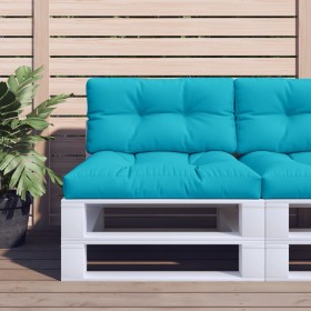 Pallet cushions 2 pieces turquoise fabric by , Cushions for chairs and sofas - Ref: Foro24-360710, Price: 54,99 €, Discount: %