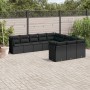 Garden sofa set 11 pieces and black synthetic rattan cushions by , Garden sets - Ref: Foro24-3250244, Price: 690,03 €, Discou...