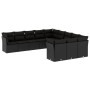 Set mit 11 Stück Gartensofas und Kissen synthetisches Rattan schwarz von , Gartensets - Ref: Foro24-3250244, Preis: 690,03 €,...