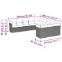 Set mit 11 Stück Gartensofas und Kissen synthetisches Rattan schwarz von , Gartensets - Ref: Foro24-3250244, Preis: 690,03 €,...