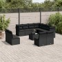 Set Gartensofas 12 Stück Kissen synthetisches Rattan schwarz von , Gartensets - Ref: Foro24-3249664, Preis: 758,44 €, Rabatt: %