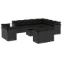 Set aus Gartensofas und Kissen 13 Stück synthetisches Rattan schwarz von , Gartensets - Ref: Foro24-3250374, Preis: 914,99 €,...