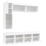 TV wall unit with 7-piece LED lights in white by , TV Furniture - Ref: Foro24-3216757, Price: 230,72 €, Discount: %