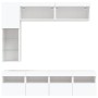 TV wall unit with 7-piece LED lights in white by , TV Furniture - Ref: Foro24-3216757, Price: 230,72 €, Discount: %