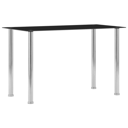 Black tempered glass dining table 120x60x75 cm by vidaXL, Kitchen and dining tables - Ref: Foro24-281852, Price: 109,08 €, Di...