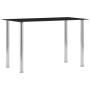 Black tempered glass dining table 120x60x75 cm by vidaXL, Kitchen and dining tables - Ref: Foro24-281852, Price: 109,08 €, Di...