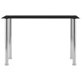 Black tempered glass dining table 120x60x75 cm by vidaXL, Kitchen and dining tables - Ref: Foro24-281852, Price: 109,08 €, Di...