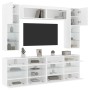 TV-Wandmöbel mit LED-Leuchten 6-teilig weiß von , TV-Möbel - Ref: Foro24-3216797, Preis: 421,30 €, Rabatt: %