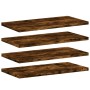 Wall shelves 4 units engineered wood oak smoke 40x20x1.5 cm by , Shelves - Ref: Foro24-838201, Price: 18,73 €, Discount: %