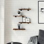 Wall shelves 4 units engineered wood oak smoke 40x20x1.5 cm by , Shelves - Ref: Foro24-838201, Price: 18,73 €, Discount: %