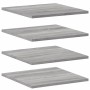 Wall shelves 4 units engineered wood Sonoma gray 40x40x1.5 cm by , Shelves - Ref: Foro24-838215, Price: 31,99 €, Discount: %