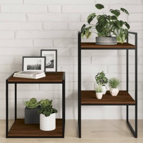 Wall shelves 4 units engineered wood brown oak 40x40x1.5cm by , Shelves - Ref: Foro24-838217, Price: 31,99 €, Discount: %