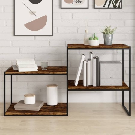 Wall shelves 4 units engineered wood oak smoke 60x40x1.5 cm by , Shelves - Ref: Foro24-838243, Price: 36,07 €, Discount: %