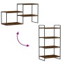 Wall shelves 4 units engineered wood oak smoke 60x40x1.5 cm by , Shelves - Ref: Foro24-838243, Price: 36,07 €, Discount: %