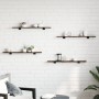 Wall shelves 4 units engineered wood oak smoke 80x10x1.5 cm by , Shelves - Ref: Foro24-838255, Price: 21,63 €, Discount: %