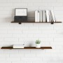 Wall shelves 4 units engineered wood brown 100x20x1.5 cm by , Shelves - Ref: Foro24-838295, Price: 33,99 €, Discount: %