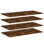 Estantes pared 4 uds madera ingeniería roble humo 100x50x1,5 cm de , Estanterías - Ref: Foro24-838306, Precio: 64,38 €, Descu...