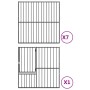 Laufgitter für Hunde mit 8 Paneelen aus schwarz verzinktem Stahl von , Hundehütten - Ref: Foro24-3209557, Preis: 180,48 €, Ra...