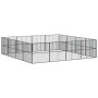 Dog playpen with 16 black galvanized steel panels by , Dog kennels - Ref: Foro24-3209555, Price: 412,51 €, Discount: %