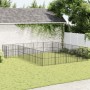 Dog playpen with 20 black galvanized steel panels by , Dog kennels - Ref: Foro24-3209560, Price: 485,38 €, Discount: %