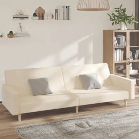 Cream-colored 2-seater sofa bed. by , Sofas - Ref: Foro24-375730, Price: 244,23 €, Discount: %