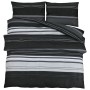 Black and white cotton duvet cover set 260x240 cm by , Duvet covers - Ref: Foro24-136498, Price: 30,06 €, Discount: %